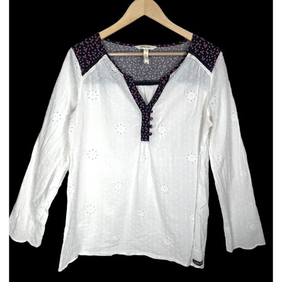 Matilda Jane floral gauzy oversized blouse long sleeves sz L - Picture 1 of 9